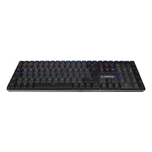 Rampage Granıte Pro Siyah-gri Low Profile Blue Swıtch Q Rainbow Mekanik Gaming Oyuncu Klavye