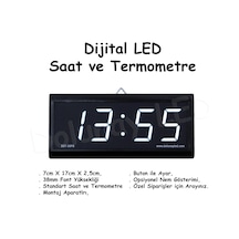 Dijital Saat Termometre 38Mm Beyaz