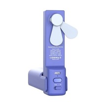Zhkj Shop Ps-j009 Led Işık Buzzer Alarm Mini Katlanır El Hd Fan Süt Beyaz 9302 Lacivert