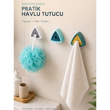 Mucit Home 3 Adet Kaymaz Havlu Askısı Banyo Mutfak Askısı Kendinden Yapışkanlı 3 Adet Renkli
