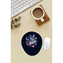 Rocket Astronot Desenli Bilek Destekli Mouse Pad Mousepad