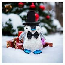 Toyzz 40 Cm Pingu Şapkalı Peluş Penguen Peluş Oyuncak Sevgililer Günü Hediyesi