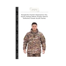 Astrid T Rüzgârda Giyilen Kapüşonlu Dış Giyim Hediye Mont Single Sword Softshell Erkek Kışlık Parka Çok Renkli