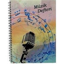 Spiralli Karton Kapak 40 Yaprak A4 Müzik Defteri Model 1