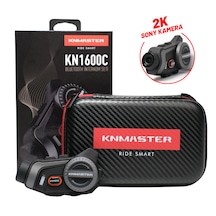 Knmaster KN1600C Motosiklet Kask Bluetooth Intercom Kulaklık Seti Siyah