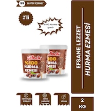 2'li Set Katkısız Doğal %100 Sade Hurma Ezmesi %100 Hurma Dolgusu 2kg Hurma Püresi 2 Adet