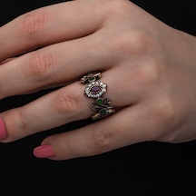 Blackcraft Gümüş Ayarlanabilen Otantik Mekik Kadın Yüzük Bc-12fb13 Renkli