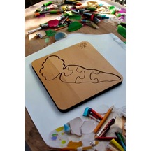 Plywood Ahşap Boyanabilir Çocuklar Puzzle 4mm Havuç
