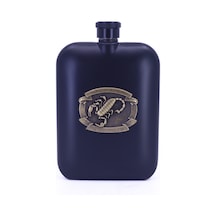 Akrep Kabartma Amblem Paslanmaz Çelik Cep Matarası - Hip Flask 7 Oz