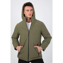 Exuma Erkek Haki Mont Winter Jacket 2311002-801 Siyah