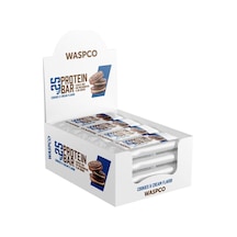 Waspco Bitter Çikolata Kaplı Bisküvi Aromalı Protein Bar 36G x 12 Adet