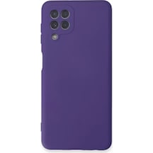 Newface Samsung Galaxy A22 Kılıf Nano İçi Kadife Silikon - Mor