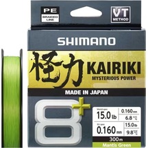 Shimano Örgü Misina Kairiki 8+ 300m 0.160mm 9.8kg M. Green