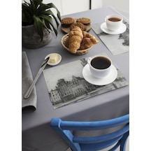 Dekoratif Baskılı Keçe Amerikan Servisi, Supla 2'Li Servis Takım  -390 Çok Renkli