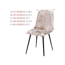 Gri Parlak Kadife Sandalye Örtüsü Bar Sandalyesi Örtüsü Kısa Sandalye Örtüsü Oturma Odası Koltuk Örtüsü