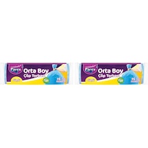 Orta Boy Çöp Torbası 55x60cm 15'li 2li Paket