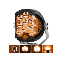 Baja Style 6.5" Turuncu Cree Led Spot Projektör Çalışma Lambası Off Road Spot Sel Kombo Delici Yayıcı Işık Çubuğu Pod Araç Motorsiklet Işıkları Yardım
