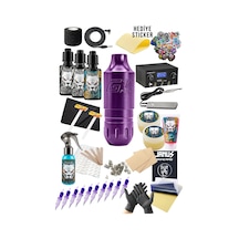 Ava Gt-pen Luxury Pruple Dövme Makinesi Seti Yeni Başlayanlar İçin Profesyonel Tattoo Seti