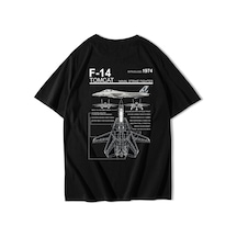 Brz Collectıon Brz Collection Unisex Oversize F14 Tomcat T-shirt Siyah