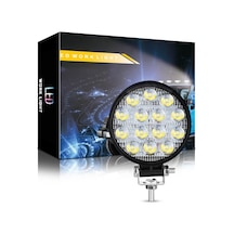 Off Road 14 Led 42 Watt Yuvarlak Traktör Tır Kamyon Tekne Sis Farı Projektör Çalışma Lambası