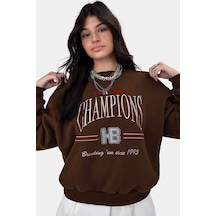 Madmext Mad Girls Kahverengi Kadın Sweatshirt Mg930 Kahverengi