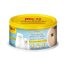 Me-o Delite Yavru Kedi Keçi Sütü İle Ton Balığı Püresi Konserve, 80 Gr 103 Ivory