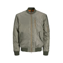 Jack & Jones Erkek Jcotrace Su İtici Bomber Ceket 12301762 Yeşil