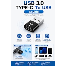 C-595 Usb 3.0 Type C Usb A Otg Adaptör Yüksek Hızlı Veri Aktarım Dönüştürücü Tak Çalıştır