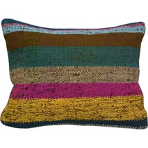 Zehra Abla Halı Yeni El Dokuma Dekoratif Kilim Kırlent Yastık Kılıfı 6231