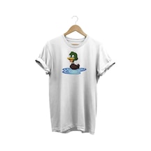 Yavru Ördek Baskılı Beyaz T-shirt Beyaz