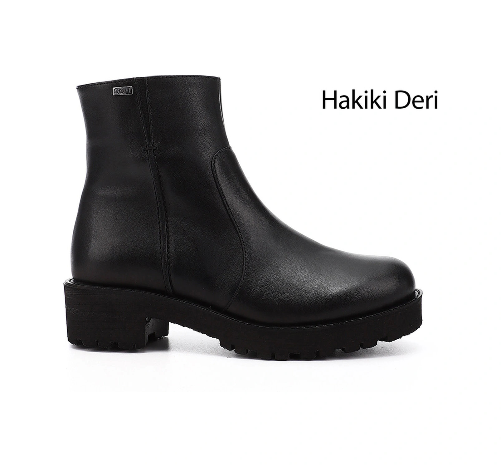 Gönderi(R) Gönderi R Kadın Siyah Fermuarlı Kalın Topuklu Hakiki Deri Bot Gkzb13452421 Siyah
