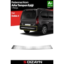 S-dizayn Fiat Doblo 3 Krom Arka Tampon Eşiği 2023 Üzeri A+ Kalite