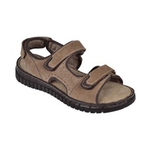 Forelli Hakiki Deri Comfort Cırtlı Kadın Sandalet Arya For-38506 Kum Nubuk Kum Rengi