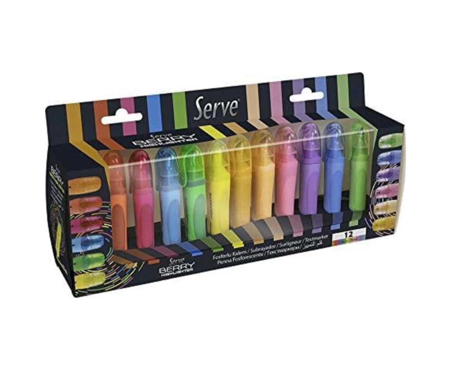 Berry Fosforlu Kalem 12 Renkli Set Renkli Berry Fosforlu Kalem 12 Renkli Set Renkli