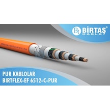 Birtaş Ef6512-cpur-12x0.25 ,kesit 0.25mm 12-damar/çok Telli Blendajlı Ağırşart Hareketli Pur Kablo