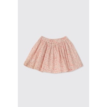 Panço Kız Bebek Çiçek Desenli Ekru Etek 2611gb13004 Krem