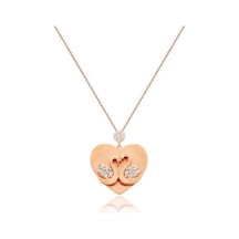 Diamond Line-Gülaylar - Pembe Altın 14 Ayar Kalp Kolye N11.24992