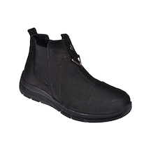 Beety Hakiki Deri Lastikli Comfort Kadın Bot Bee-018 Siyah Nubuk