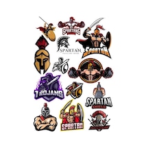Spartan Savaşçı Sticker Set-1 13 Parça Telefon, Tablet, Defter, Laptop Sticker