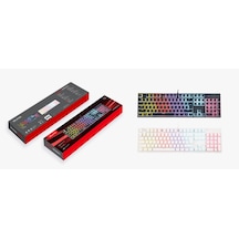 Yılıma Qs-506 Siyah Puding Keycaps Blue Switch Mekanik Klavye