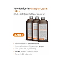 Povidon İyotlu Baticonal Antiseptik Çözelti 1 Litre X 3 Adet Cilt Dezenfektanı Solüsyon Diğer