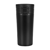 Paslanmaz Çelik 380 ml Çay Kahve Mug Termos Bardak - AL3114 Siyah
