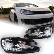 Volksvagen Golf 6 2009-2010-2011 Mk6 15 Ledli R Ön Far