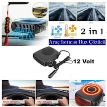 Oto Isıtıcı-soğutucu Cam Buğu Çözücü Fan Çakmaklık Girişli 12 Volt