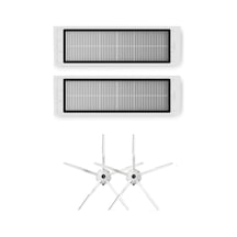 Roborock S6/S6 Pure Uyumlu Yedek Hepa Filtre Ve Yan Fırça-4 Parça