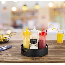 360 Dönebilen Çok Amaçlı Organizer Tepsi Plastik 21 X 95 Siyah Tr Diğer