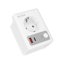 Akım Korumalı 16a Akıllı Priz, 2.4 Ghz Type-c Usb Çıkışlı 0.13 M