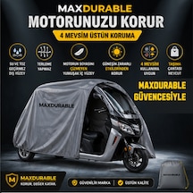 Arora Derya New 3 Tekerlekli Kabinli Motosiklet Brandası Su Geçirmez 4 Mevsim Boya Dostu Motor Brandası + Taşıma Çantalı 3kkban