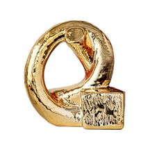 Homyl Düğüm Heykeli Dekor Tatil Hediye Masaüstü Altın