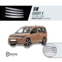 Vw Caddy V 2020 Üzeri Krom İç Kapı Eşiği 4 Kapı Paslanmaz Çelik